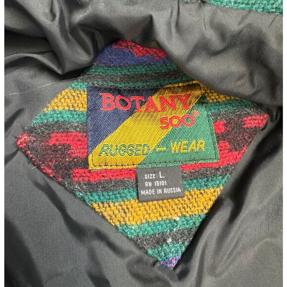Vintage y2K Botany 500 Womens Jacket Large Colorful Southwest Aztec Wool Coat - Picture 8 of 8